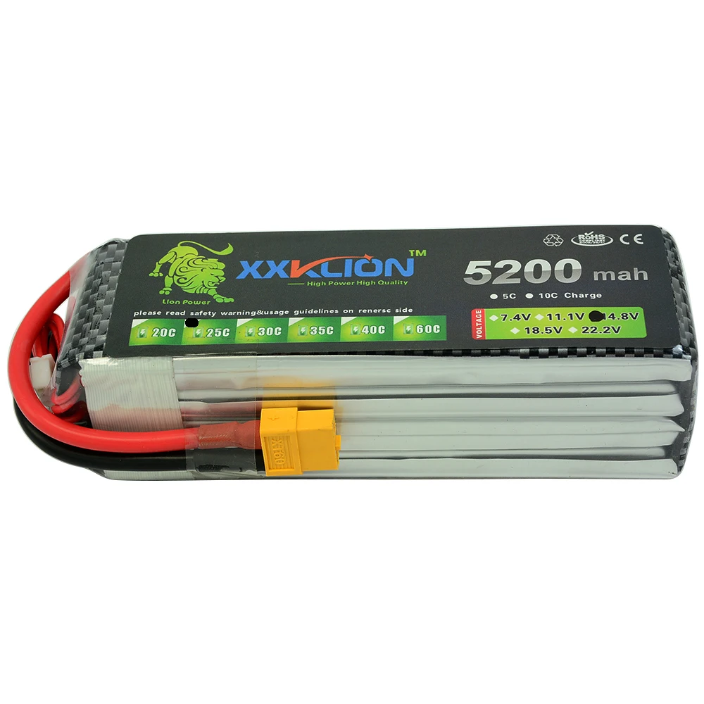 XXKLION 4S Lipo аккумулятор 14 8 v 5200mAh 25C для rc вертолета автомобиля лодки квадрокоптера