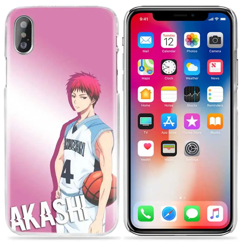 06 Kuroko чехол без корзины для iPhone XS Max XR X 10 7S 8 6 6S Plus 5S SE 5 4S 4 5C прозрачный жесткий PC аниме Kawaii чехол для телефона - Цвет: 06