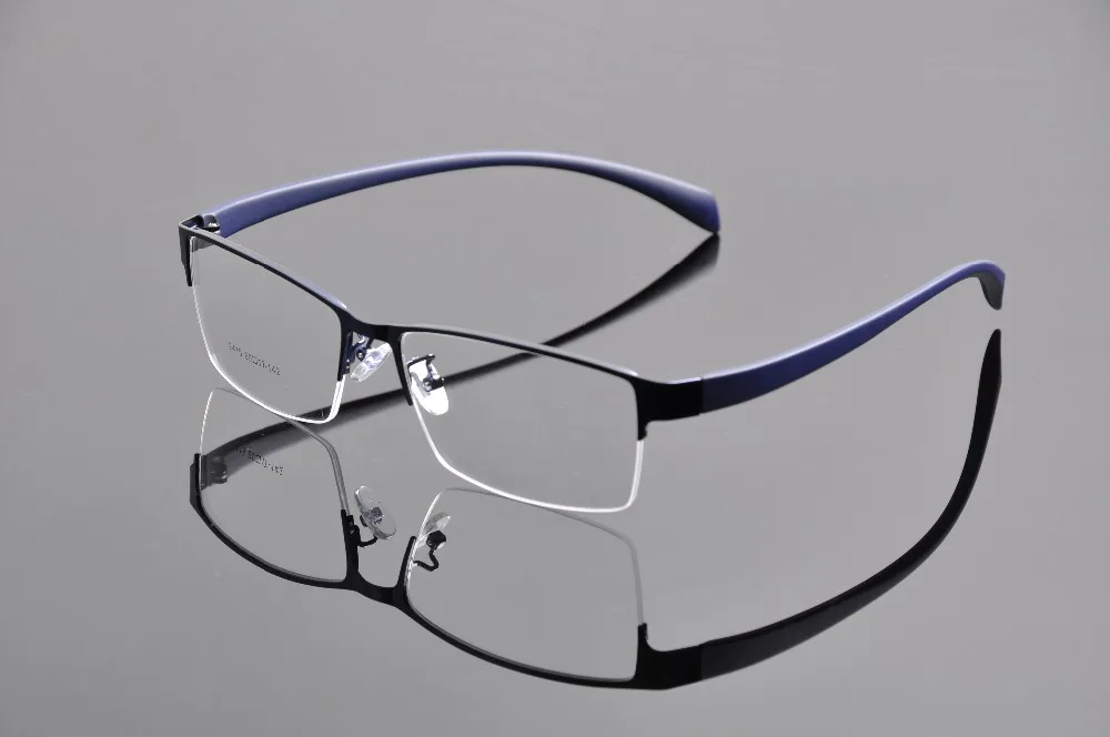 Мужские Оптические очки с полуободковой оправой в металлической оправе |