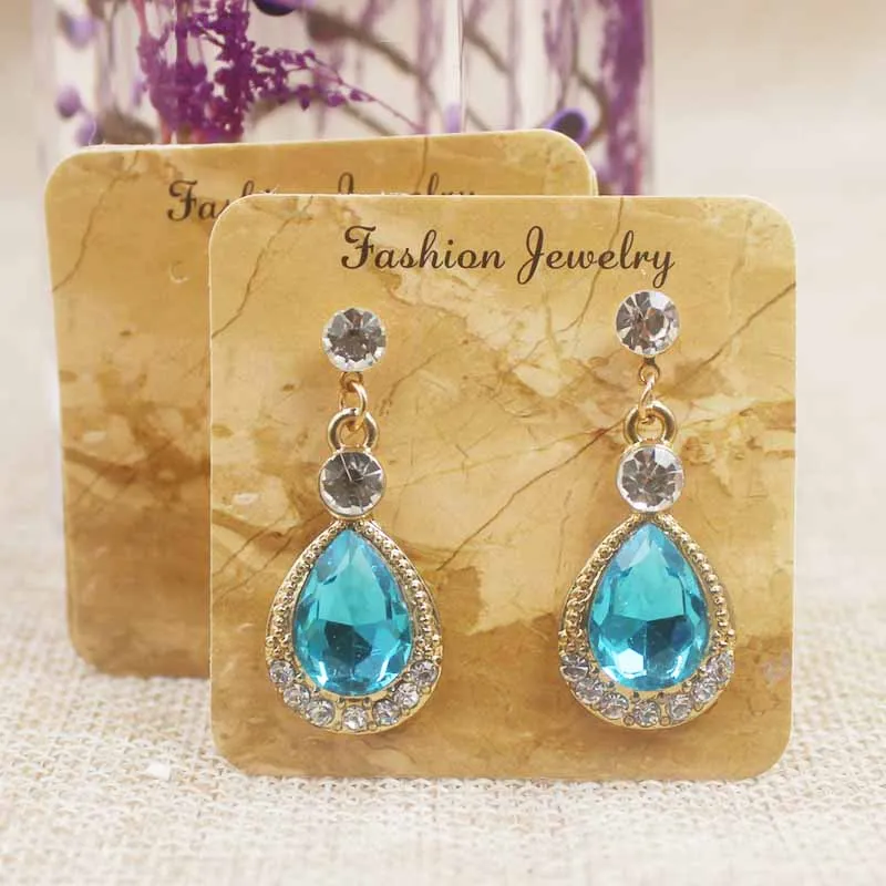 200 шт./лот упаковка для сережек с цветочным узором яркие печатные ювелирные