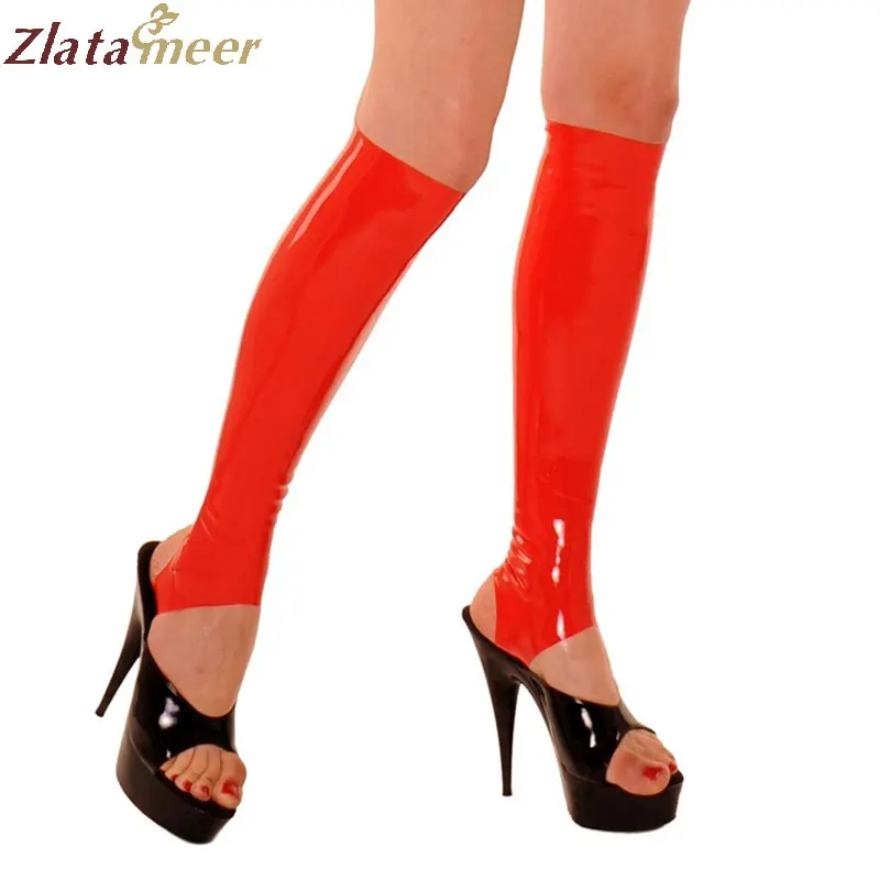 Резиновые латексные носки женские до колена большие размеры однотонные с