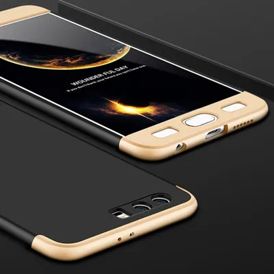 Gold Black Gold GKK Honor 9 чехол 360 полная защита двойная Броня чехол 3 в 1 для huawei Honor 9 Lite Honor9 чехол тонкий модный матовый чехол для телефона - Цвет: Gold Black Gold