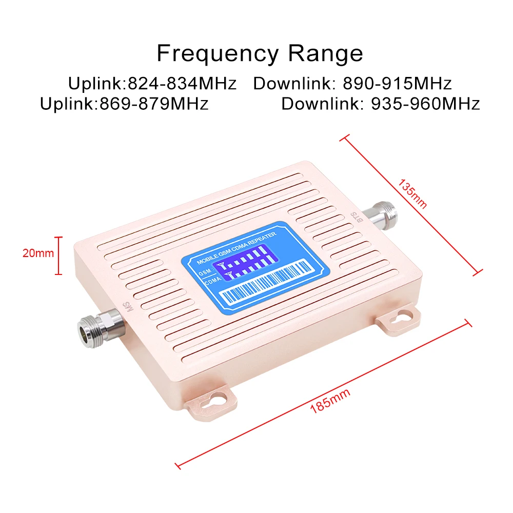 ЖК-дисплей GSM 900 CDMA 850 МГц двухдиапазонный репитер GSM 2G 3g 4G LTE телефон усилитель мобильный+ LPDA/панель антенны