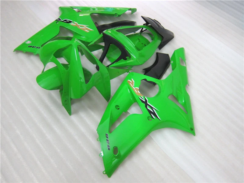 Комплект обтекателей ABS для Kawasaki OEM инъекция NINJA ZX 6R 2003 2004 zx6r 03 04 черный зеленый