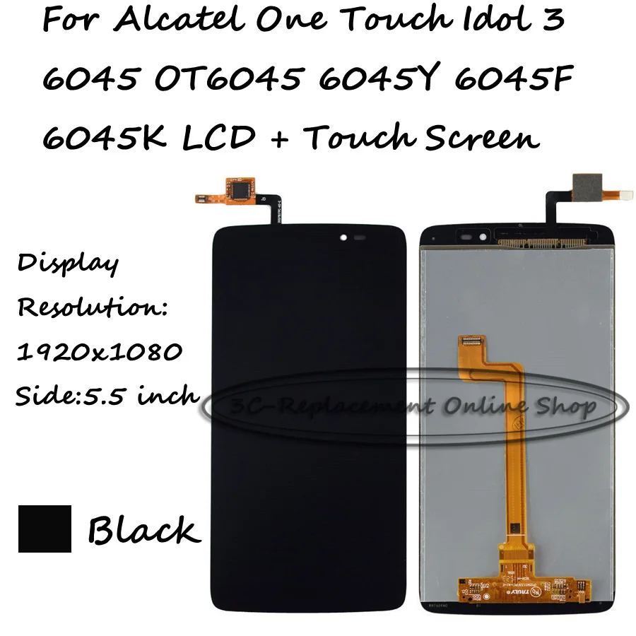 100% протестирован для Alcatel One Touch Idol 3 OT6045 6045 6045Y 6045F 6045K ЖК дисплей + кодирующий