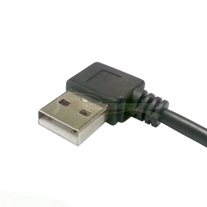 Zihan USB 2,0 A Тип Мужской левый Угловой 90 градусов к женскому удлинительному кабелю 480 Мбит/с 40 см