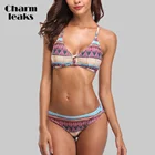 Женский винтажный бикини с цветочным принтом