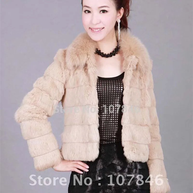 (TopFurMall) весенняя женская модная куртка из натурального кроличьего меха с лисьим