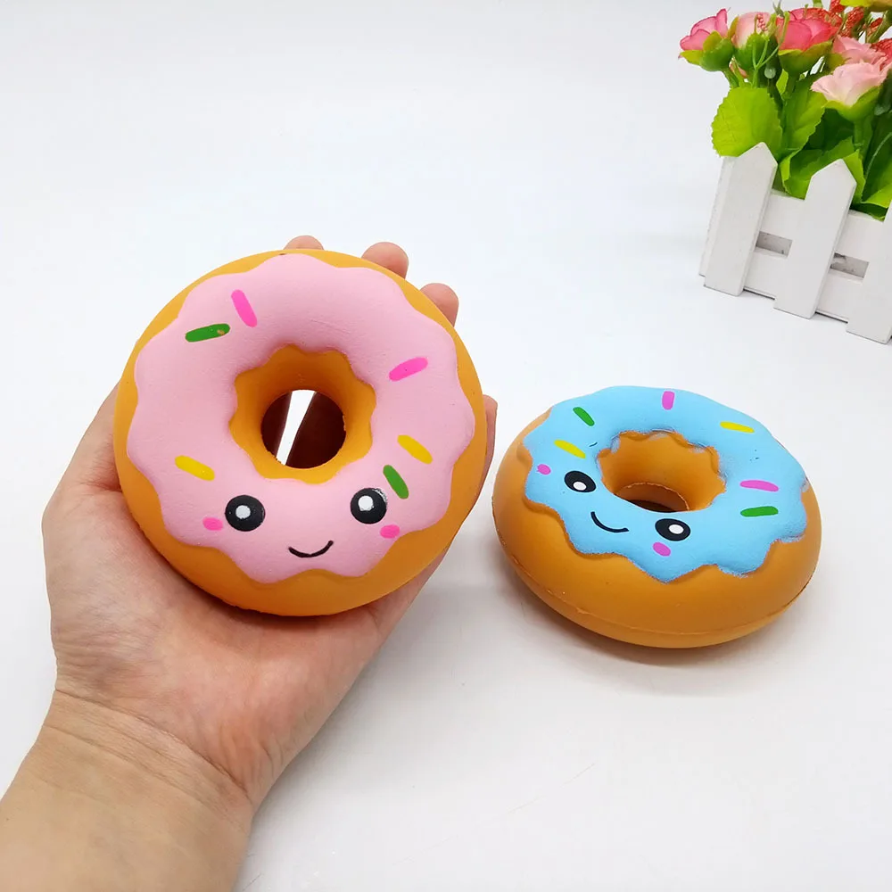 Jumbo Squishy Donut food Squishe Kawaii дешевый мягкий медленный восходящий кулон Emoji Big 10 см Squeeze Toy
