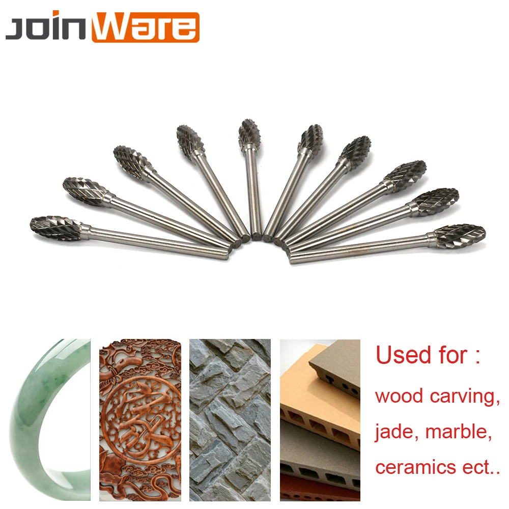 Набор сверл для гравировки комплект из 10 твердосплавных насадок вольфрамовой