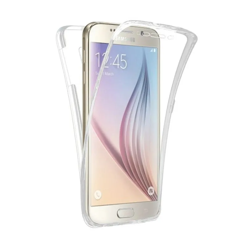 Двухсторонний ультратонкий прозрачный мягкий чехол для Samsung Galaxy A7 A5 A3 2016 A6 A8 Plus 2018