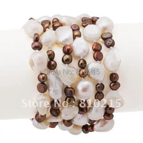 

48''inchs long necklace AA 7-13mm Multicolor Freshwater Pearl Necklace fashion jewelry Wholesale new free shipping NF121