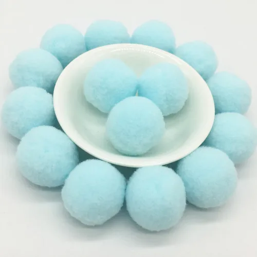 25mm 54pcs 30g Светильник синий верх: помпоны-8/10/15/20/25/30 мм меха роскошный баскетбольный мяч для ремесла Сделай Сам мягкий помпон на свадьбу для пошива домашней одежды на ткани аксессуары 20g - Цвет: 25mm 54pcs 30g