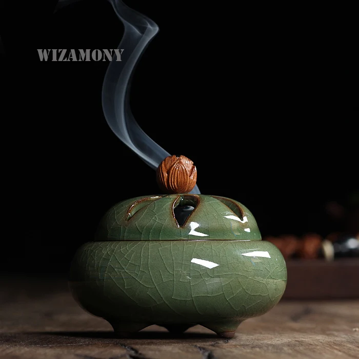 Новое поступление буддистская курильница WIZAMONY Longquan Celadon из сплава для благовоний