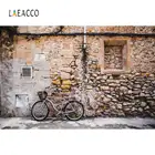 Фон для фотосъемки Laeacco, старый Сельский деревня, каменный дом, велосипедная аллея, сценический Фотофон, фотосессия Фотостудия