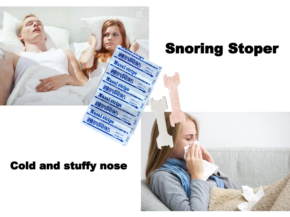 OPHAX 10pcs Nasal Strips For Sleep Stop Snoring Anti Snoring CPAP Nose Clip Sleeping Reduce Snoring Aid Device Health Care