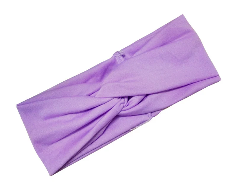 purple Ruoshui Женская эластичная повязка, однотонный ободок с бантом, мягкая теплая повязка для девочки, повязка для вечерние аксессуары для волос для женщин, головной убор - Цвет: purple