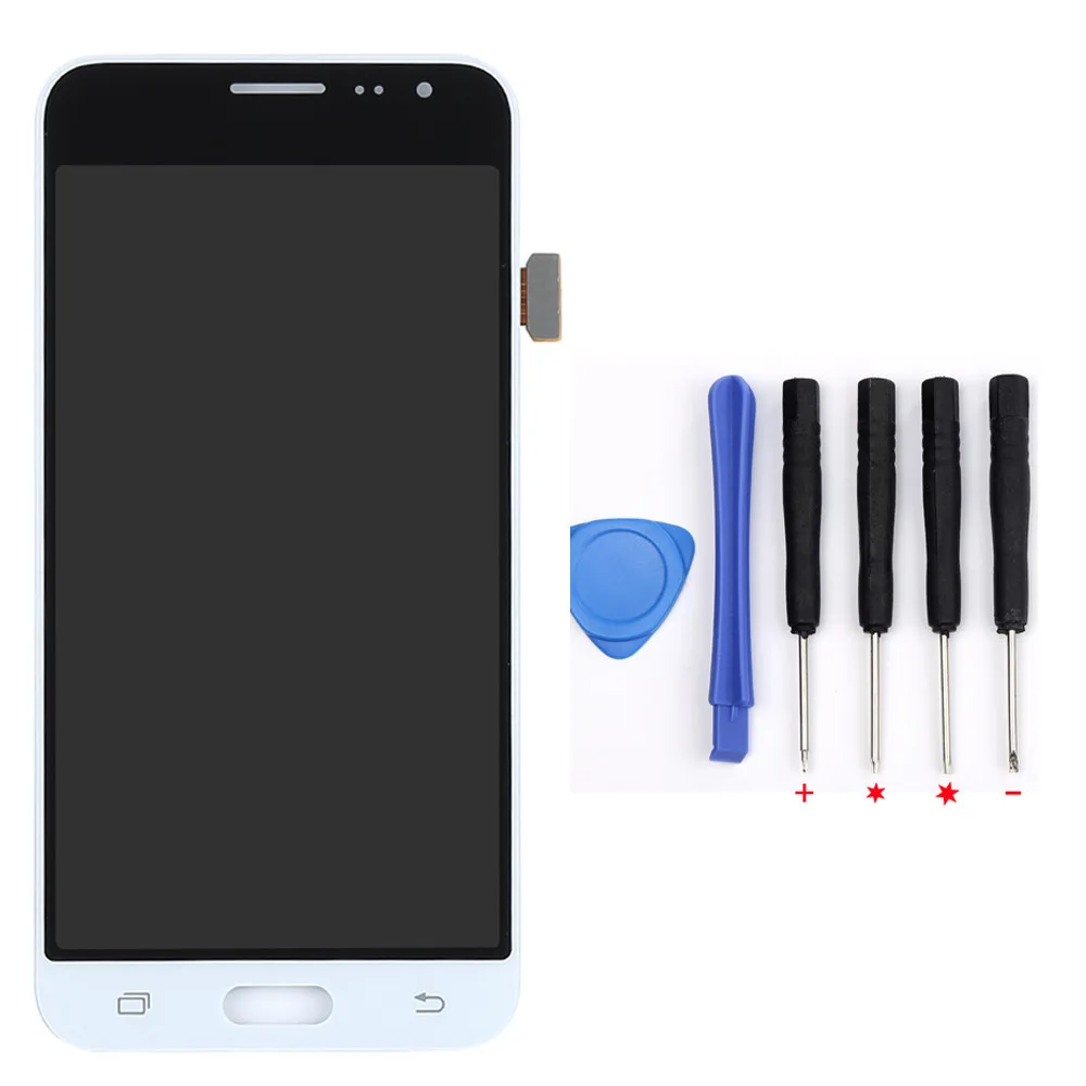 white lcd with tools J320f ЖК-для Samsung Galaxy J3 J320F J320M J320H ЖК-дисплей с сенсорным экраном дигитайзер полная сборка запасные части - Цвет: white lcd with tools