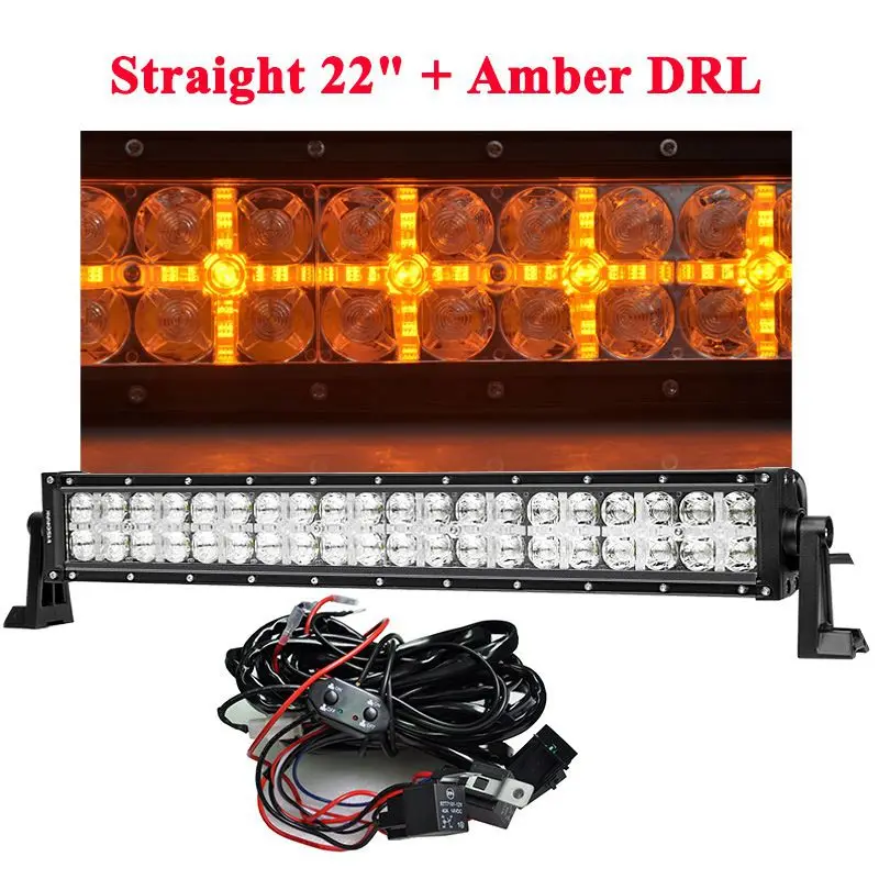 200W Amber(Wire Kit) CREK 22 32 42 5" 2 режима 7D внедорожный прямой светодиодный рабочий светильник, бар ATV SUV 4x4 светодиодный бар для грузовика 4WD 4x4 внедорожный внедорожник ATV грузовик - Цвет: 200W Amber(Wire Kit)