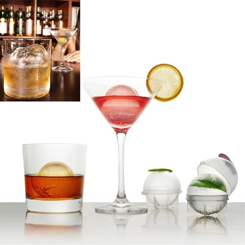 Новый 4x Лед Кирпич круглой поднос кубика вечерние Бар Хрустальный шар Кухня