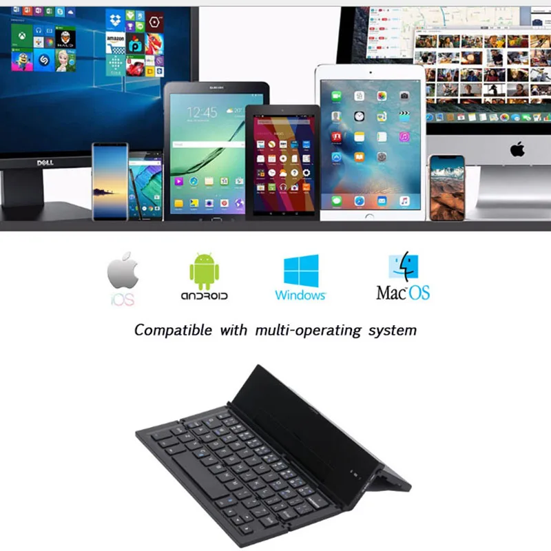 Складная мини клавиатура Bluetooth для iphone ipad пк планшета phon iPad Mini/Pro/Air смартфонов Samsung