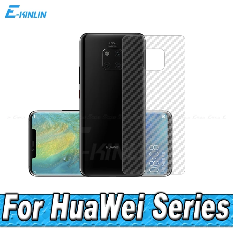 3D Защитная пленка для задней панели из углеродного волокна Huawei Mate 40 40E 30 30E RS 20 20X X 10