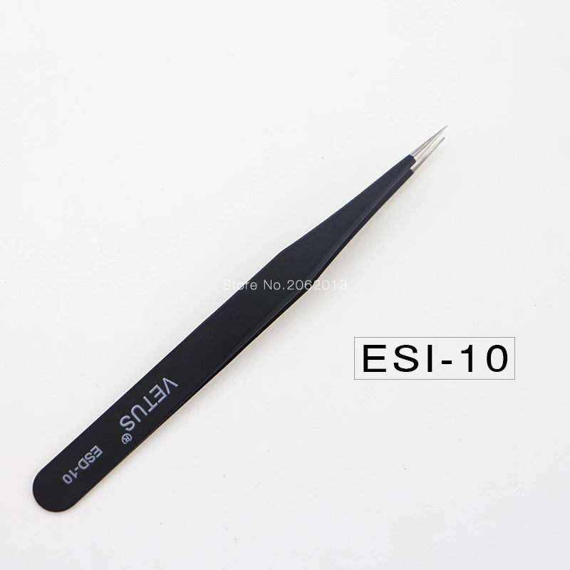ESD10-15 пинцеты прямые, изогнутые устойчивы к коррозии антистатические пинцеты для точного электрического обслуживания - Цвет: VETUS 10