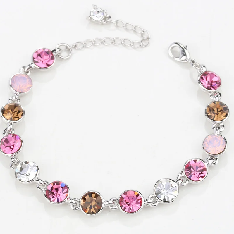 Hot Selling rounded Shaped Bracelets 18K Gold Plated Austrian Crystal Bracelet &amp Bangle For Women Wholesale | Украшения и