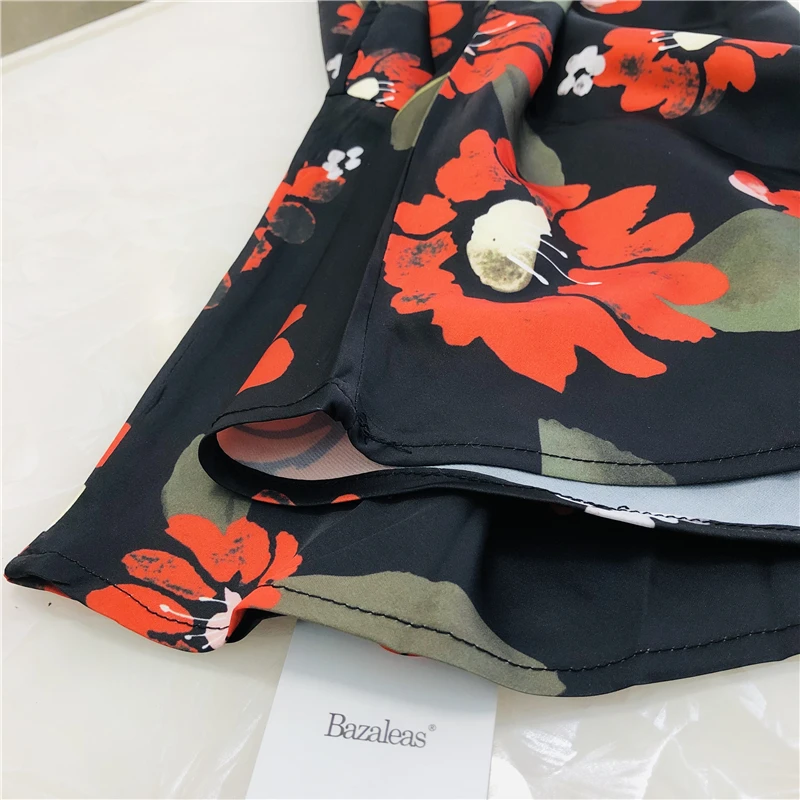 Bazaleas цветочный принт bellissima с регулируемыми бретелями сзади vestidos модное летнее платье узкое миди платье повседневное