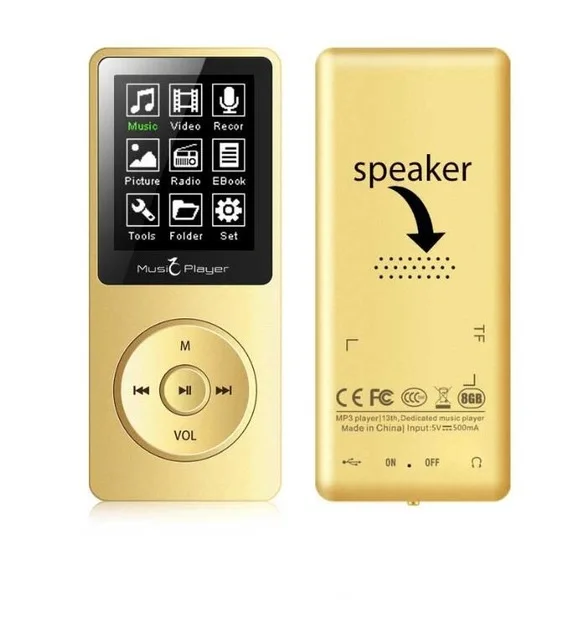 Mp3 плеер IQQ X02 8 ГБ экран 1 дюйма 30 ч поддержка карт Micro SD до 64 ГБ|MP3-плееры| |