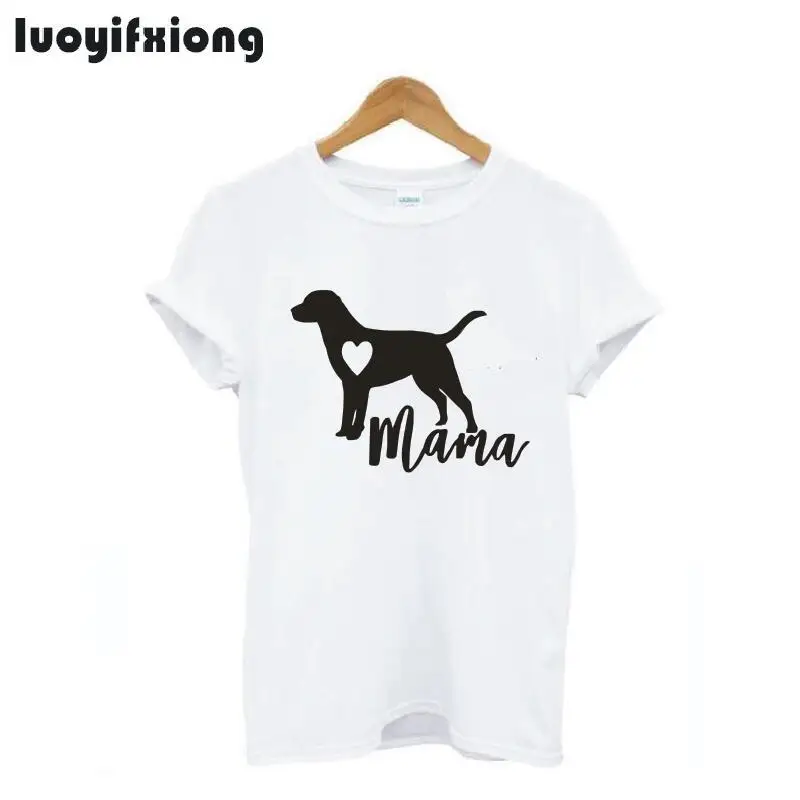 Собака Mama Футболка с принтом женские топы коротким рукавом и О-образным вырезом