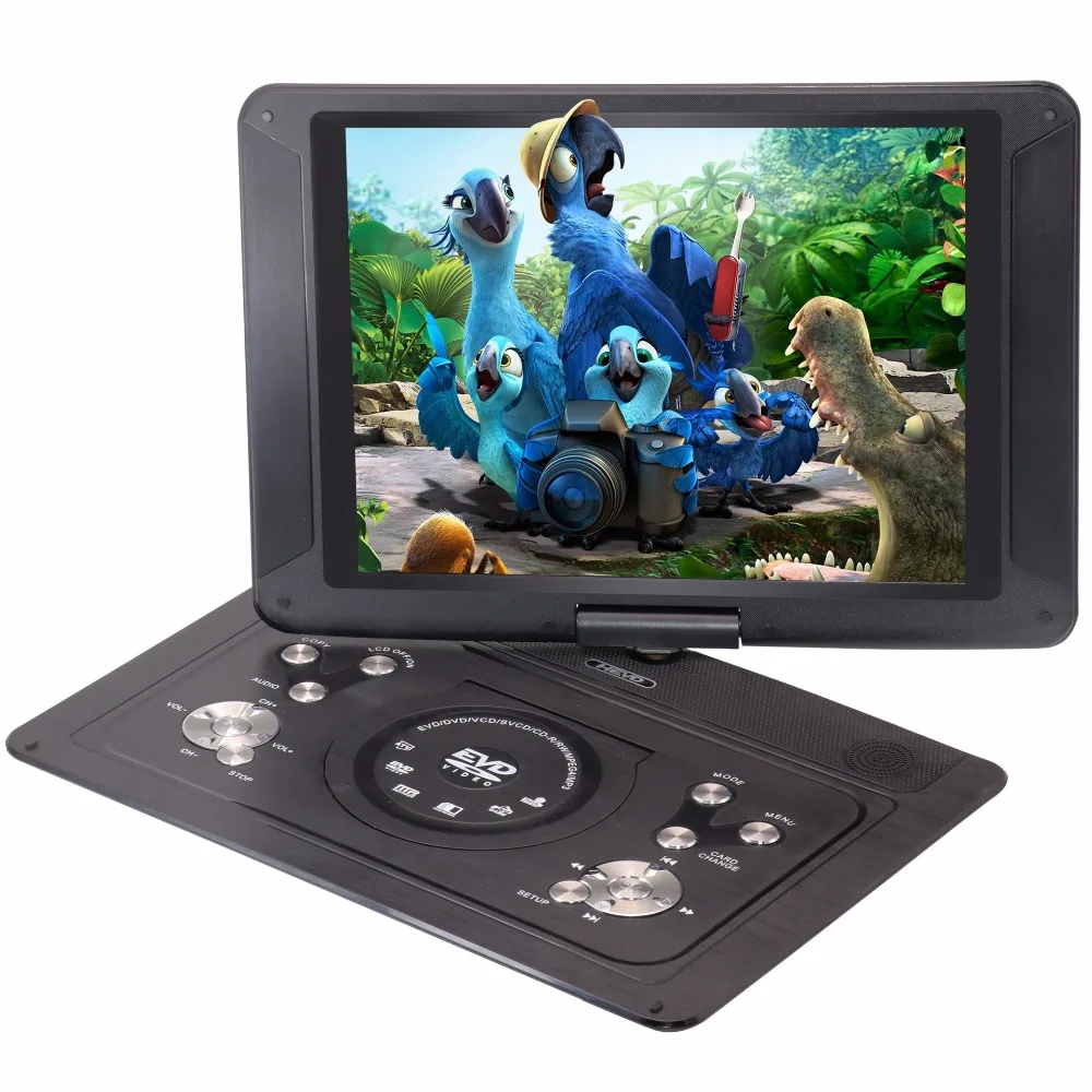 14,1 дюймовый портативный dvd-плеер с tv/SD/USB Home EVD, DVD VCD, MP3/MP4 плеер RM RMVB VOB, MPG, MPEG1, MPEG2, MPEG4, DIVX MP3, WMA JPEG