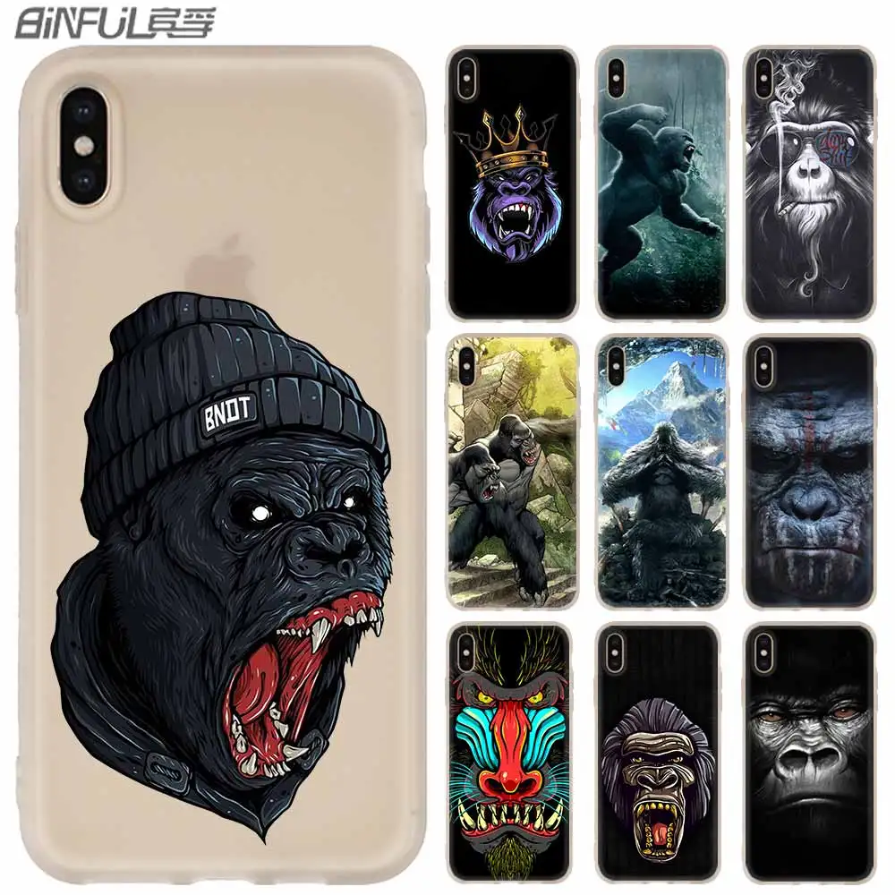Gorilla силиконовый мягкий чехол для iPhone 11 12 Pro X XS Max XR iphone 8 7 6 Plus 5 5s SE 2020 | Мобильные