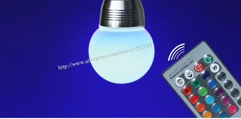 Высокое качество E27 E14 3 Вт RGB LED 16 Цвет изменение свете свечи лампы Spotlight лампы AC85-265V с Дистанционное управление