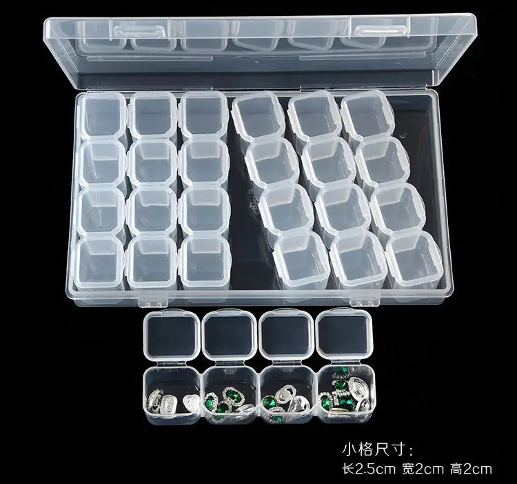 Модный контейнер для хранения ногтей пластиковый с 28 отсеками 27 |