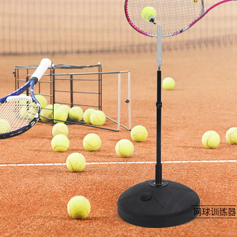 Black Plastic Tennis Ball Machine Upgrade Portable Tenis Trainer Professional Self-study Accessories Practice Tool For Beginners