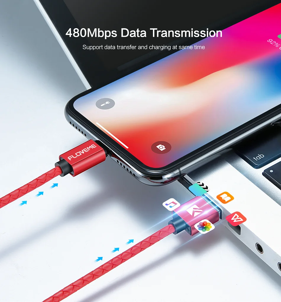 FLOVEME 3A Магнитный usb type-C кабель для iPhone X XS Max XR Быстрая зарядка Micro USB кабель зарядное устройство кабель для samsung S10 S9 S8 S7