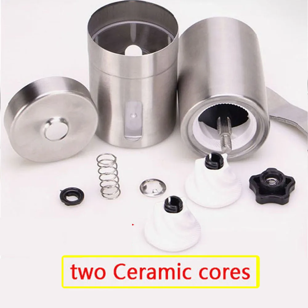 Gift Box Stainless Steel Manual Coffee Grinder Mill Beans Ceramic Grinding Core hand Tool Adjustable Thickness | Дом и сад