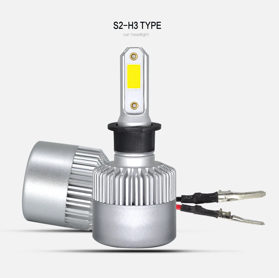 Aslent S2 H4 светодиодный H7 H11 H1 фар автомобиля H8 9005 HB3 9006 HB4 9004 9007 H3 лампа COB автоматическое Противотуманные фары 6000 К 72 Вт 8000lm 12 V