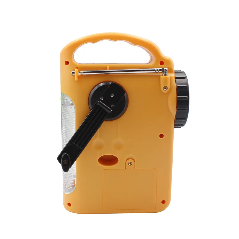 Солнечный Динамо чрезвычайных радио рукоятка AM/FM Динамик светодиодный фонарик и