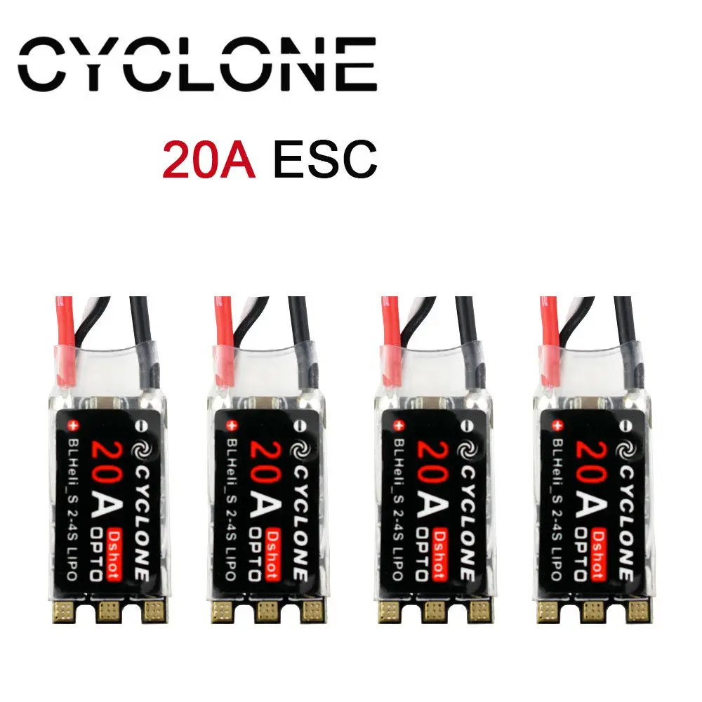 Cyclone 20A BLHeli_S ESC DSHOT 20A/25A BLHeli S контроллер скорости 2 4S для Heli Drone лучше чем little