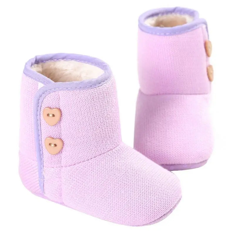 Зимняя теплая детская обувь для маленьких девочек Обувь новорожденных Ботинки
