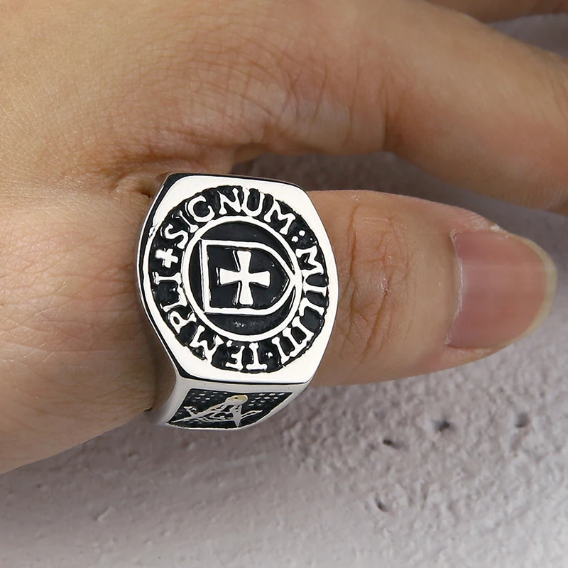 Valily ювелирные изделия с золотым покрытием каменщик кольцо из нержавеющей стали