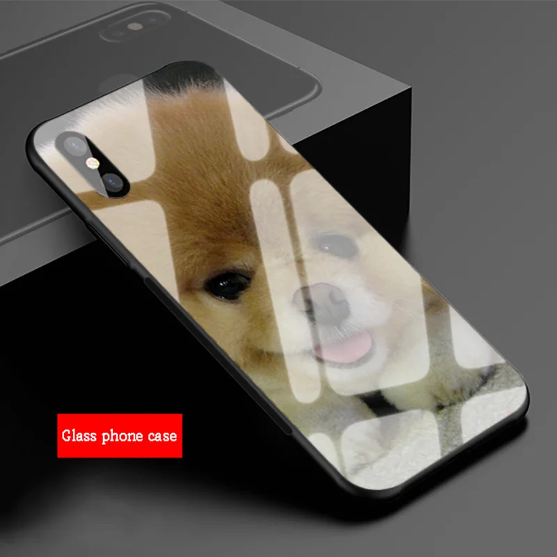 Pomeranian dogs dog Tempered Glass Phone Case For iPhone 6 6plus 7 plus 8 8plus 5 5S 5C SE X XS XR Max | Мобильные телефоны и