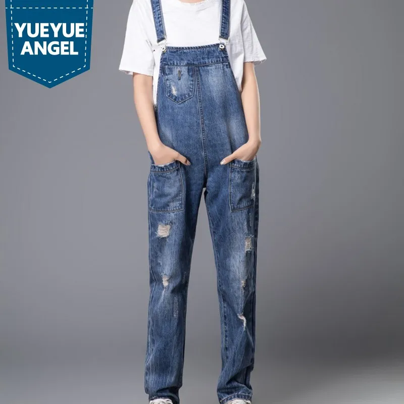 Женский джинсовый комбинезон с широкими штанинами размеры S M Xl 3Xl 5Xl 6Xl|jumpsuit plus|overall
