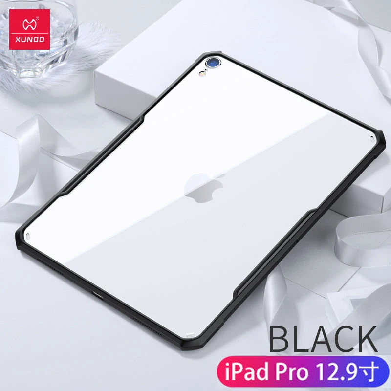 Black-iPad Pro 12.9 Для iPad / Pro 11 12,9 air 2 9,7 air 3 10,5 дюймов для iPad Mini 1 2 3 4 5 XUNDD акрил+ защитный чехол на заднюю панель из полиуретана планшетный чехол Крышка - Цвет: Black-iPad Pro 12.9