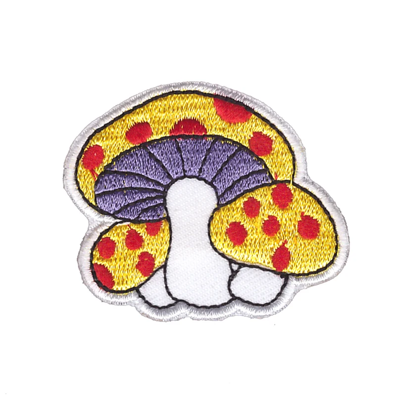 Clothes patch 10 pcs nice mushroom Embroidered patch iron on Motif sew on iron on Applique DIY accessory