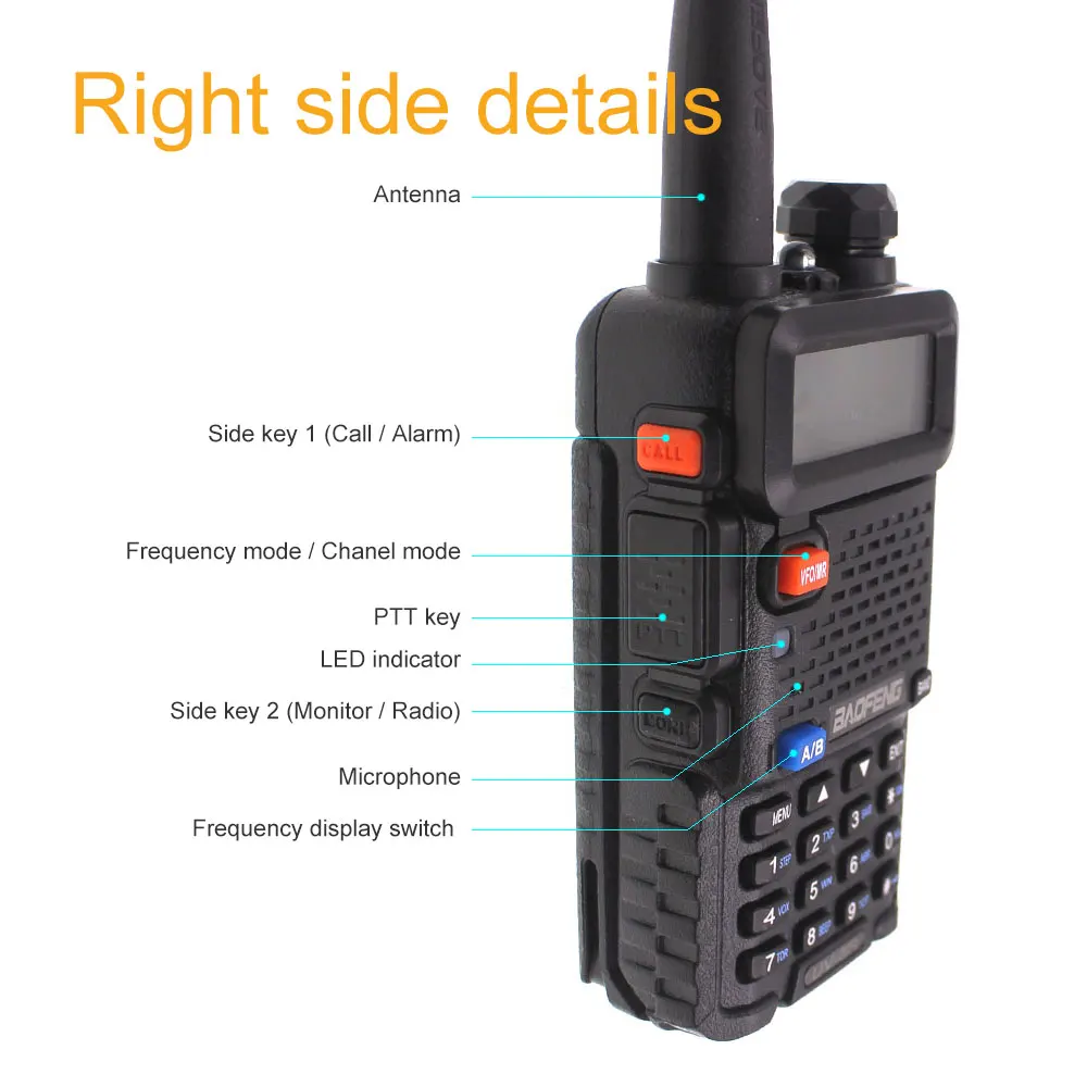 BaoFeng UV-5R трехдиапазонное BF-R3 UV-5RX3 иди и болтай Walkie Talkie “иди и 136-174 МГц 220-260 МГц 400-520 МГц Любительская ветчина ручной Портативный(2 шт