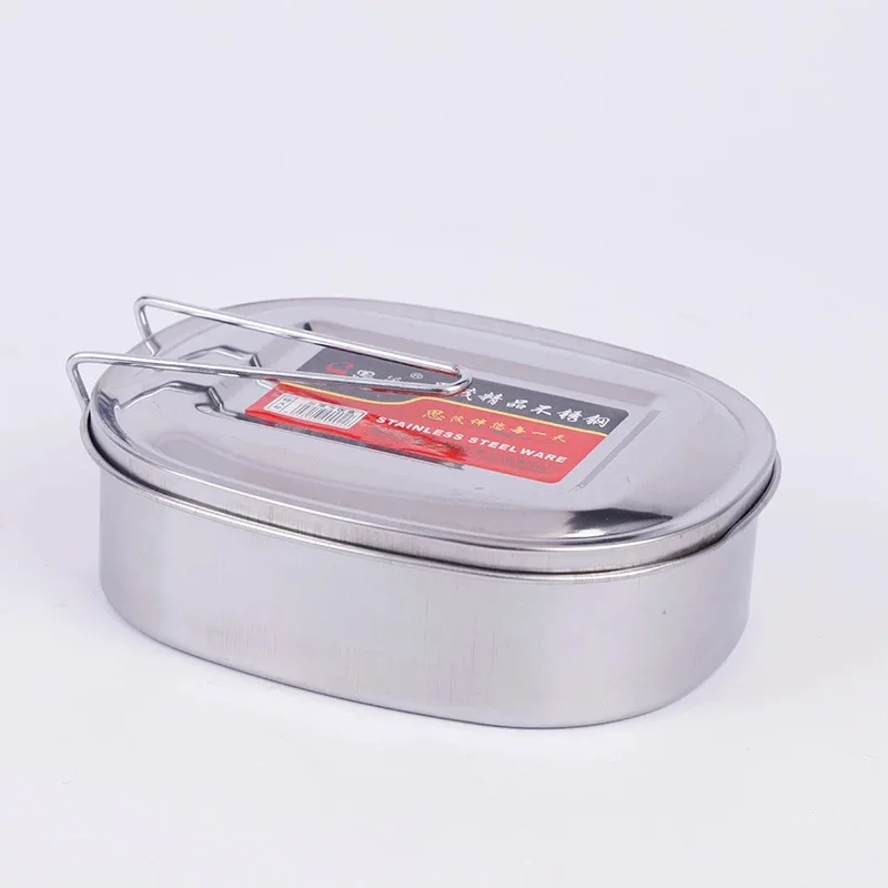 Fiambrera cuadrada de acero inoxidable de la mejor calidad, contenedor Bento para comida, Picnic, viaje, 1 capa