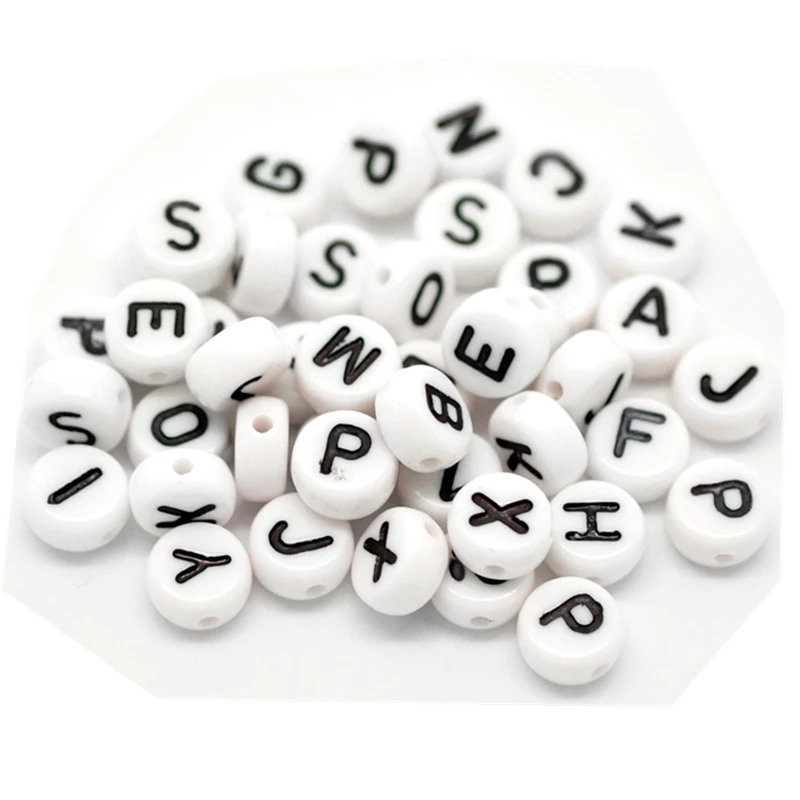 DoreenBeads акриловые бусины разделители круглые черные с случайным